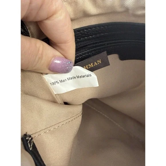 Dana Buchman Floral Crossbody Bag Black Rose Print Boho Goth Y2K EUC Purse - Picture 15 of 16